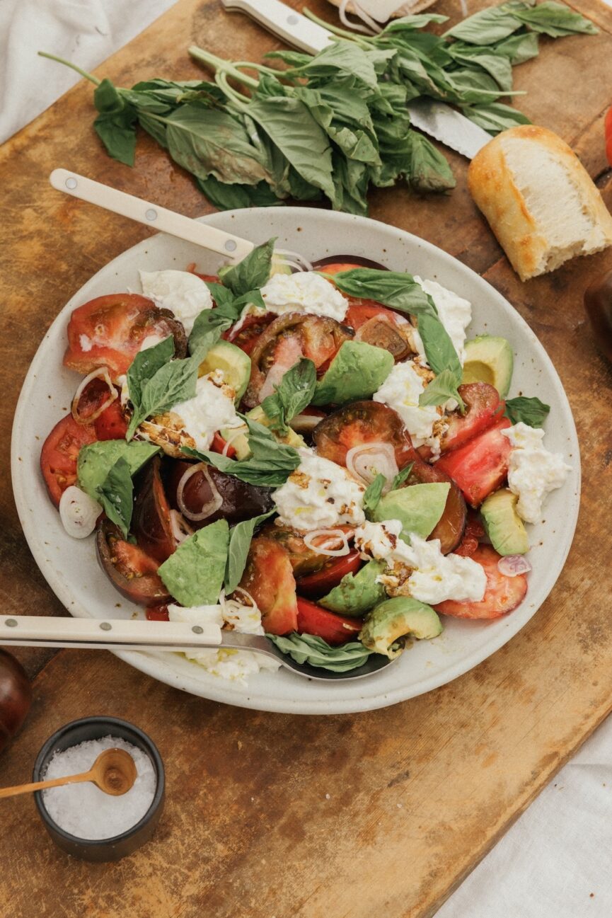 Avocado Caprese Salad - summer season fruits and vegetables