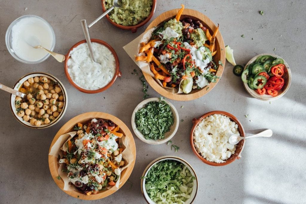 loaded sweet potato fries